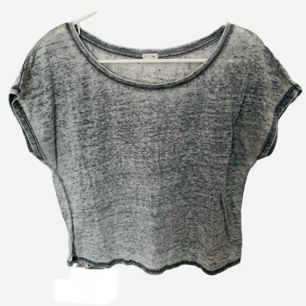 Garage Crop Top Heathered Gray  size medium
